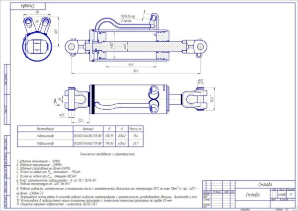 6b3e0809864d11e7a96c0015af648810_e4e1927b571911ebb32618c04d3647f9 Гидроцилиндр навески МТЗ, ЮМЗ (Ц100х200-3) (Россия) — изображение 2