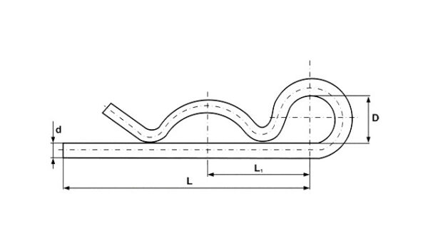 Шплинт пружинный, навеска МТЗ, гидроцилиндры (Россия) — изображение 2