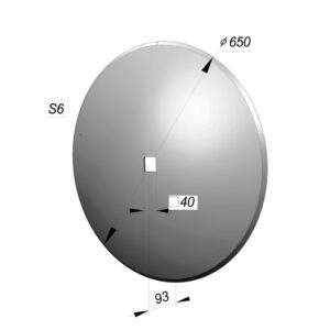 Диск (гладкий, D=650 мм, квадр.отв.40 мм, S=6 мм) без наплавки (БДТ-3, БДТ-7) (Рубцовск)