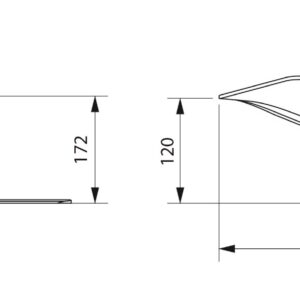 Лапа-бритва ЛС-1.5 левая, 120 мм (УСМК) (Рубцовск)