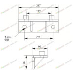 Кронштейн крепления стойки ПЧ-4,5