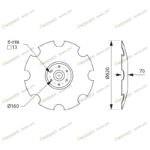 Диск зубчатый D620х6 (6 отв.) (Lemken Rubin) РЗЗ.00.01.612