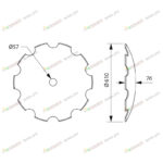 Диск БДТ "Звезда" ромашка (аналог Salford) D=610 мм
