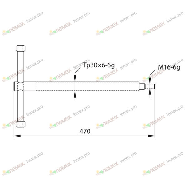 Винт регулировки опорного колеса (без гайки) РЗЗ.05.410-01