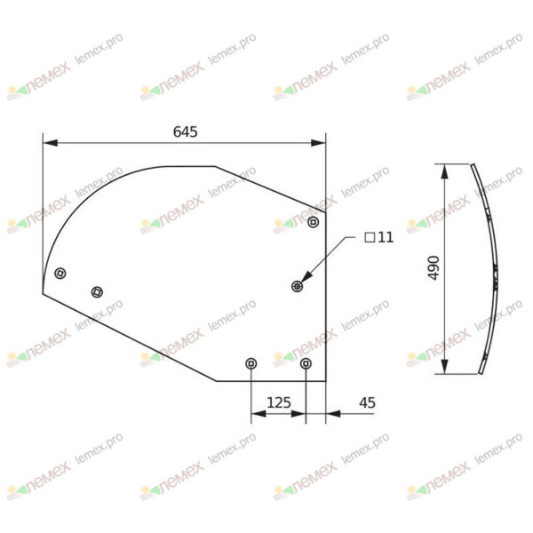 Крыло отвала (ПНЛ-8)