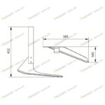 Лапа-бритва ЛС1.7 левая в сборе с изогнутой стойкой 9.4 (КРН)