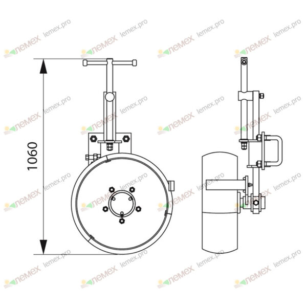 Механизм колеса (ПЛН-3,4)