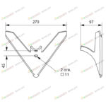 Лапа СКС (270 мм) стерневой сеялки (СЗС-2, СЗС-2,1, СЗС-6/12)