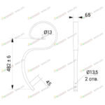 Стойка S-образная 65х12 (47.1454.001)