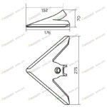 Лапа (275 мм, 1 отв.) к стойке 2525 (15072 СА)