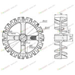 Диск (литье) (Фвнутр.=47 мм, Фнар.=460 мм) 3ККШ-6