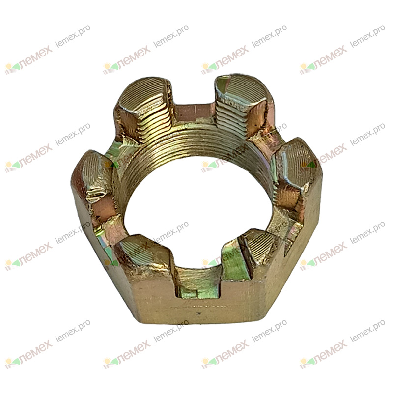 Гайка М27х1,5 корончатая нижней оси МТЗ